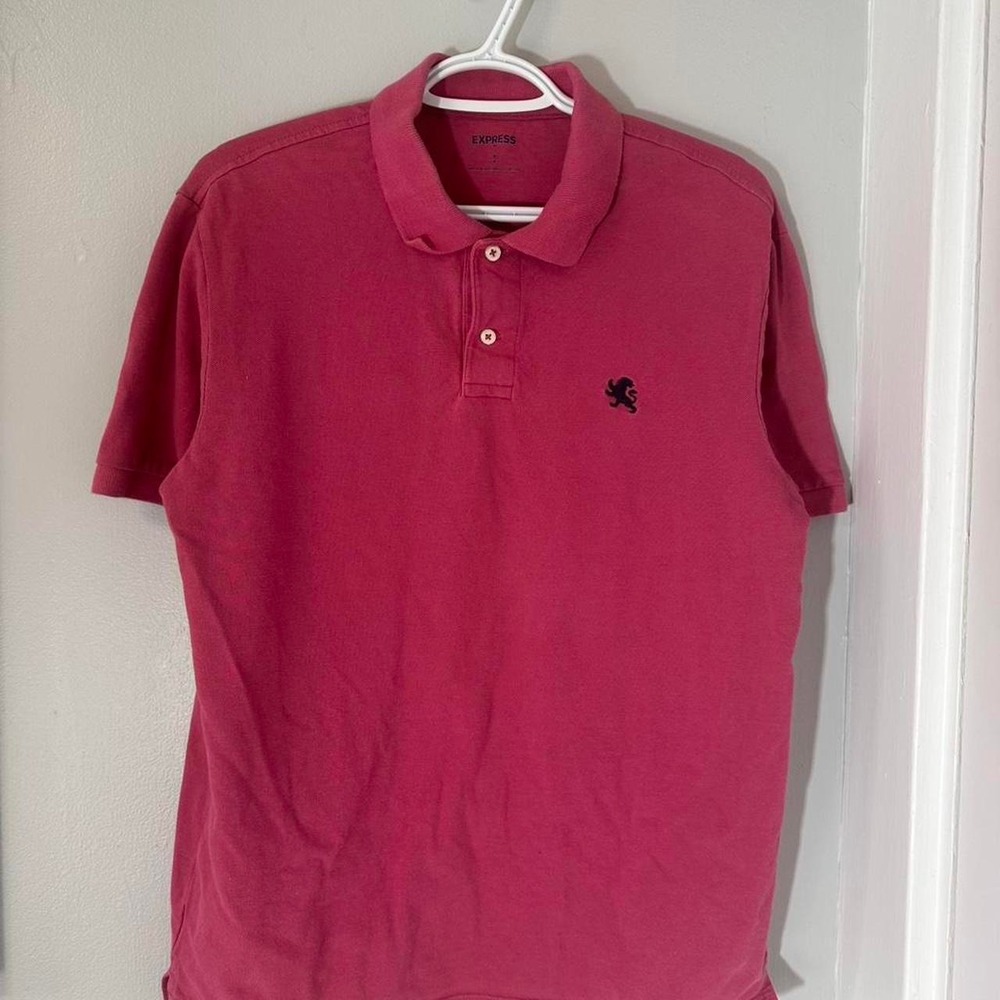 Express pink polo shirt
